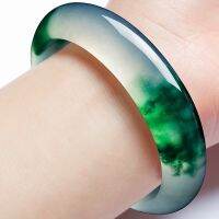 Genuine Natural Green Jade Bangle celet Charm Jewellery Fashion Accessories Hand-Carved Amulet Gifts for Women Her Men