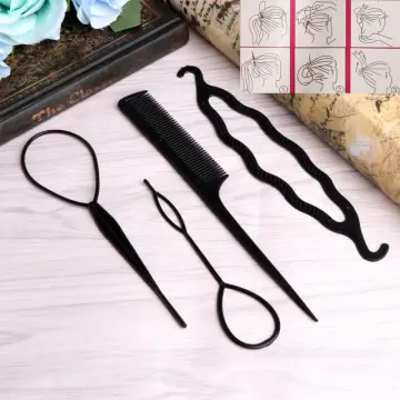 Plastic Hair Loop Styling Tool Magic Topsy Tail Hair Braid