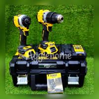 DEWALT COMBO สว่านกระแทก+ไขควงกระแทก ไร้สาย 20V.รุ่น DCK2050P1E1T มอเตอร์ Brushless ชุดสว่าน ไขควง