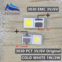 ไฟด้านหลัง Led 1W 1.5W 2W 3030 3V 6V 80-90lm สีขาวเย็นโปรแกรมประยุกต์ทีวี Pct Emc Led 3V ใหม่