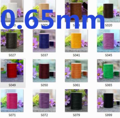 【JH】 GALACES 0.65mm 78m Round Polyester Fibre Waxed Thread for Leather Sewing