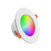 RGB หลอดไฟ LED Tuya ดาวน์ไลท์หรี่ไฟได้สปอตไลท์ไฟกลางคืนรองรับบลูทูธ