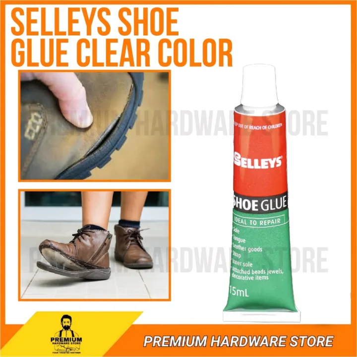 SELLEYS SHOE GLUE 15ML (Clear Colour) Transparent Shoe Repair Gum Glue