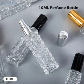 10ml Glass Spray Bottle Portable Refillable Perfume Bottle Gold Empty  Cosmetic Container Travel Sub-bottle Mist Sprayer