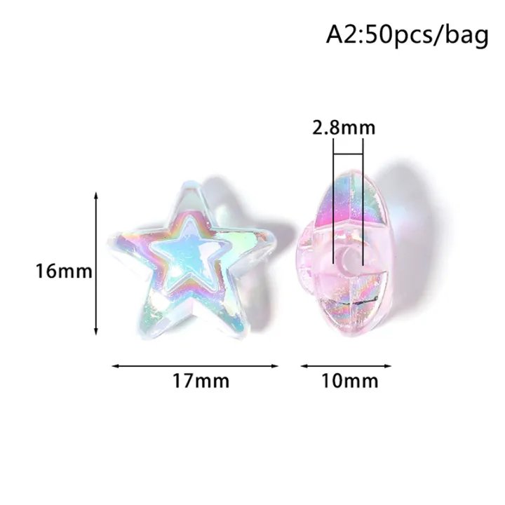 zhongloul-100ชิ้นอะคริลิคลูกปัดสีลูกกวาดความรักรูปดาวผีเสื้อ-spacer-สร้อยคอลูกปัดลูกปัดหลวมสร้อยข้อมือทำ