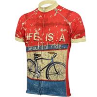 CORVARA BIKE WEAR Life is A Beautiful Ride Mens Cycling Short Sleeve Bike Jersey