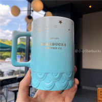 Starbuck Cup 2022ฉลองครบรอบ Sea Blue Fantasy Fishtail Mug เซรามิคกาแฟเดสก์ท็อปถ้วยดื่ม Simple