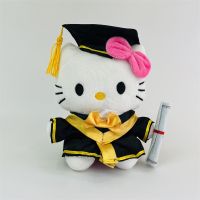 【YF】 New Sanrio Anime Graduation Season Hello Kitty Plush Toy Cartoon Soft Stufffed Doll  Room Decoration Toys For Children Gifts