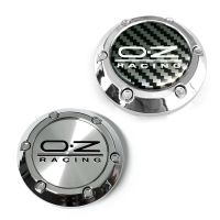 Style 4pc 66mm OZ Wheel Center Cap Chrome Carbon Fiber Modified Sports Wheel Hub Cap Cover Fit for OZ Wheel