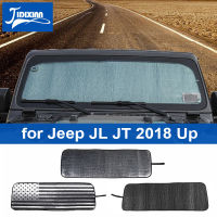 JIDIXIAN Sun Visor รถด้านหน้า Anti UV กระจกบังแดดสำหรับ Jeep Wrangler JL Gladiator JT 2018 2019 2020 2021 2022 2023