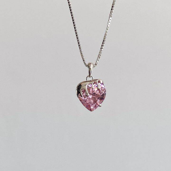 luxury-fashion-pink-zircon-crystal-heart-pendant-necklace-for-women-chain-neckleck-birthday-party-anniversary-gift-jewelry-mujer