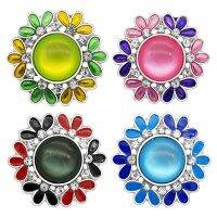 【CW】 New KZ3051 Colorful Flowers 18MM Metal snap buttons for wholesale