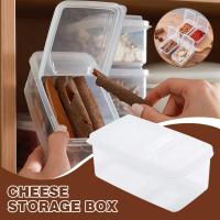 Flip-top Butter Block Cheese Slice Storage Box Portable Containers Organizer Vegetable Refrigerator Fruit Fresh-keeping R6O0