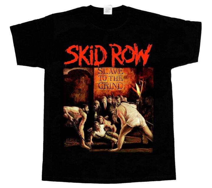 skid-row-slave-to-the-grind-91-short-long-sleeve-new-black-t-shirt-3-4-5xl