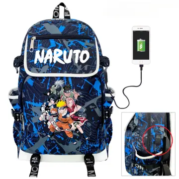 Belita Amy 3pcs/Set Naruto Backpack Cartoon Anime Figures Student School Bag High-Capacity Travel Bag Messenger Bag Pencil Case Kids Gift Other