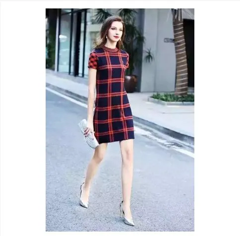 JSNH-959 Korean Fashion Burberry Knitted Dress | Lazada PH