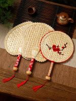 Hand-woven wheat straw fan old-fashioned big cattail summer portable hand shake children baby banana palace group