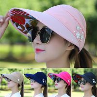 Fashion Womens Ladies Summer Vacation Wide Brim Foldable Sun Hat Anti-UV Beach Visor Caps Casual Hats