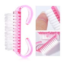 1/3Pcs Acrylic Nail Brush 4 Color Nail Art Manicure Pedicure Soft Remove Dust Plastic Cleaning Nail Brushes File Tools Set