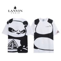 ☫ 5562 LANVIN gally dept panda เสื้อยืดโปโล แฟชั่นสําหรับผู้ชาย ผู้หญิง