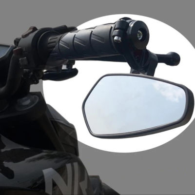 GREGORY-ความร้อนขายคู่ 7/8 Universal รถจักรยานยนต์ Handle Bar กระจกมองหลังด้านข้างกระจกพับสีดำ