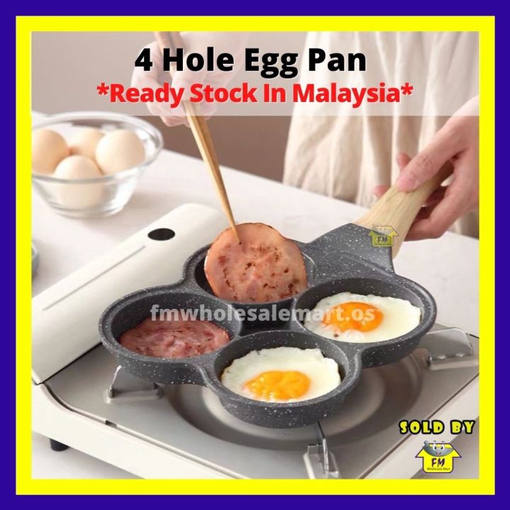 Maifan Stone Non-Stick Egg Burger Four-hole Frying Pan Induction