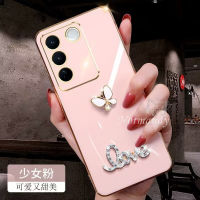 เคสสมาร์ทโฟน VIVO V29 V27 Y78 Y36 Y27 5G 4G เคสโทรศัพท์ชุบด้วยไฟฟ้าหลากสีพร้อมเคสหลังคริสตัลกันกระแทก VIVOV29เคสซิลิโคนนิ่ม5G