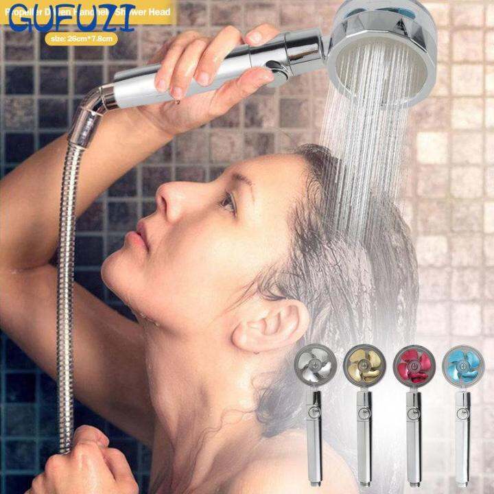High Pressure Propeller Driven Detachable Handheld Shower Head 360