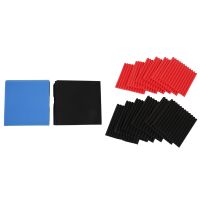 24 Pcs Acoustic Panels Soundproofing Foam Acoustic Tiles Studio Foam Sound Wedges 1Inch x 12 Inch x 12 Inch, 12 Pcs red + black &amp; 12 Pcs black + blue