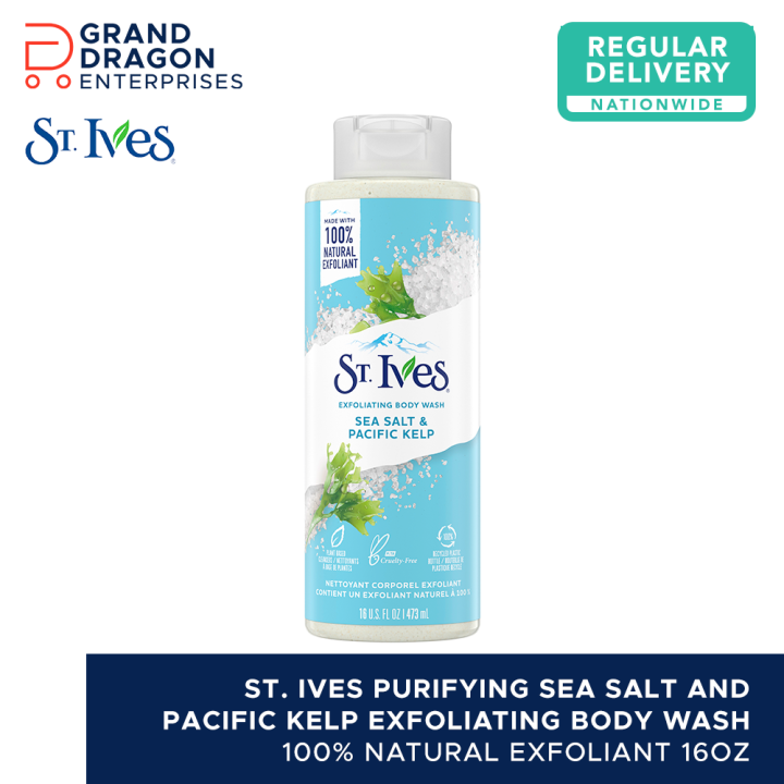 St Ives Purifying Sea Salt And Pacific Kelp Exfoliating Body Wash 16oz Lazada Ph