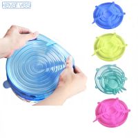 ㍿ 6PCS Silicone Lids Stretch Silicone Food Wrap Bowl Lid Microwave Sealed Fresh-keeping Silicone Cover Kitchen Accessories