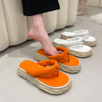 Women Summer Shoes 2022 Summer New Candy Color Platform Sandals Women Outdoor Height Increase Beach Flip Flops Slippers