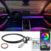 【CC】 Car Ambient Lights Interior Atmosphere Lamp USB   Strip 5V