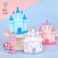 MLS สีฟ้าอบสำหรับตกแต่งเค้กของขวัญความรักที่บ้านอาหารเย็นสุขสันต์วันเกิดของตกแต่งเค้กเจ้าหญิงวันเกิดอุปกรณ์ตกแต่งยอดปราสาท