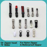 8pcs 5#  for nylon or  waterproof instant zipper pulls head cord  replacement slider Door Hardware Locks Fabric Material