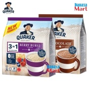HCMCombo 2 Gói Thức Uống Yến Mạch Quaker Oats 3in1 Vị Chocolate và Vị Dâu