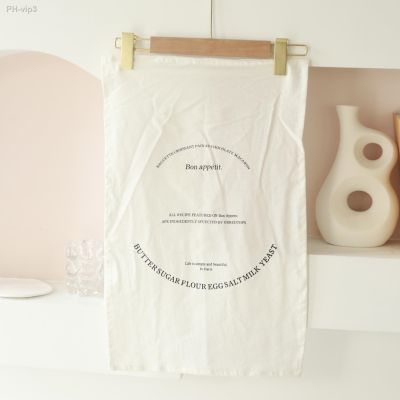 Korean Dishes Pad French Printed Place Mat White Photo Background Cloth Home Hanging Decorative Cloths Kitchen Placemats