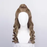 Anime Cinderella Wig Cosplay Role Play Halloween Film Movie Sandy Princess Synthetic Wavy Hair + Wig Cap