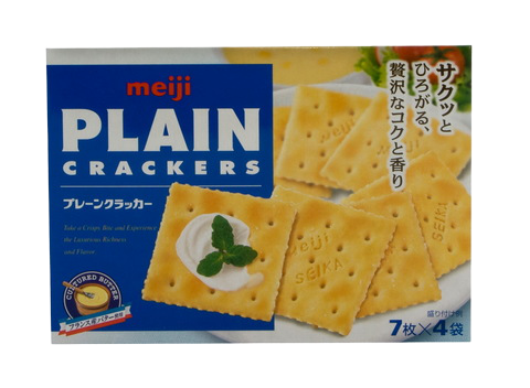 Plain Crackers104g แครกเกอร์ธรรมดา104g แพ็ค 4 กล่อง