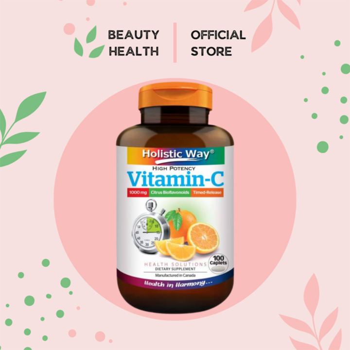 Holistic Way High Potency Vitamin-C 1000mg l 100 Capsules [BeautyHealth ...