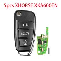 卍 5pcs/lot Xhorse XKA600EN Universal Remote Key 3 Buttons X003 for Audi A6L Q7 Type for VVDI Key Tool Wire Remote Key