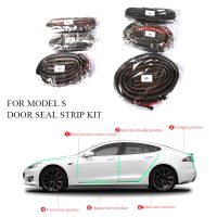 Car Door Seal Strip Kit Soundproof Strip Weather Strip Sealing Wind Noise Reduction Kit for Model S 2016-2022 Car Replacement Accessories