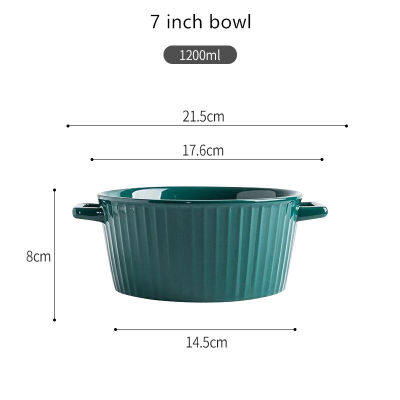 1.2L Houseware kitchen utensils porcelain soup bowl Bake Tableware ceramic bowl salad bowls plates for soup Utensils for kitchen