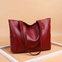 TRAVEASY 2023 Casual PU Leather Large Capacity Tote Bags for Women Fashion Solid Color Zipper Female Shoulder Bag Ladies Handbag