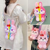 【LZ】✗♟◄  Big Size Kawaii Fidget Toys Crossbody Bag Push Bubble Stress Releiver Funny Shoulder Bags Sensory Toy Girls Birthday Gifts