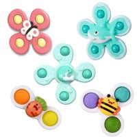 1pcs Suction Cup Fidget Spinner Toys Release Stress And Anxiety Kids Sensory Spinning Toys Gifts For 18 Months Up Toddlers