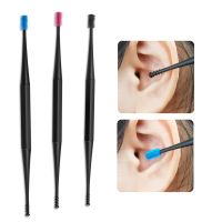 ▦ Ear Cleaner Soft Silicone Ear Pick Double-ended Earpick Ear Wax Spoon Spiral Ear Clean Tool Spiral Design Curette Remover