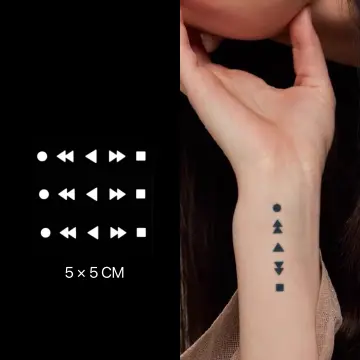 Music Media Controls Temporary Tattoo - Set of 3 – Tatteco
