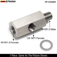 【】 WWI MALL 1/8 NPT &amp; 1/8" BSPT &amp; M10เซนเซอร์วัดความดันทีออฟอะแดปเตอร์เทอร์โบท่อน้ำมัน CGQ200มาตรวัดเหล็กกล้าไร้สนิม