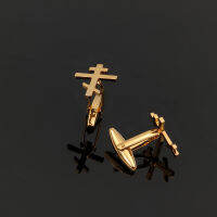 Orthodox Cross Cufflinks สำหรับบุรุษคริสเตียนศรัทธาเสื้อสแตนเลส Cuff Clasp ปุ่มงานแต่งงานสามีของขวัญเครื่องประดับทางศาสนา